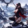 portrait of morrigan aensland set in skyrim world.jpg