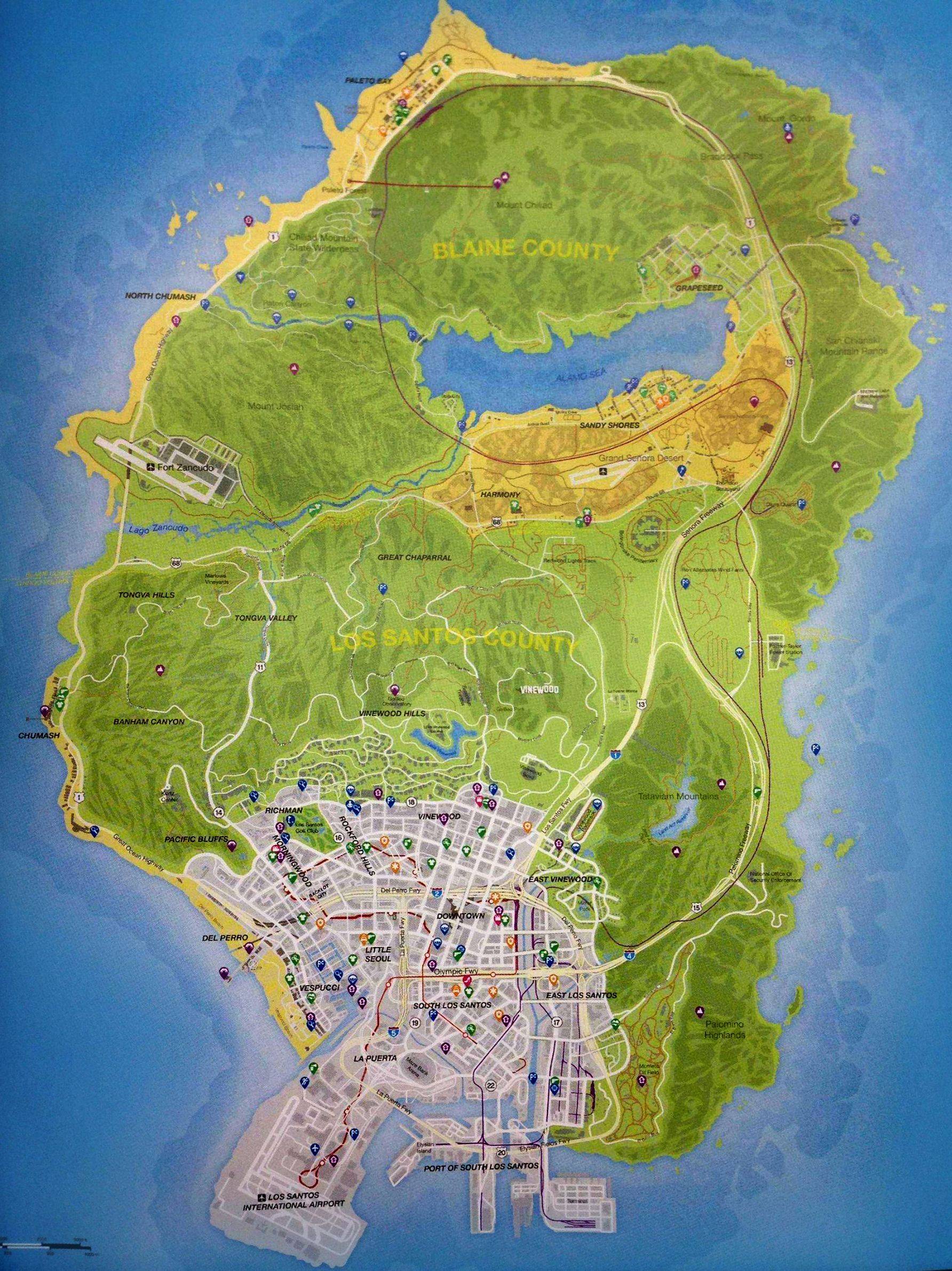 Mapa de GTA V em forma de Google Maps