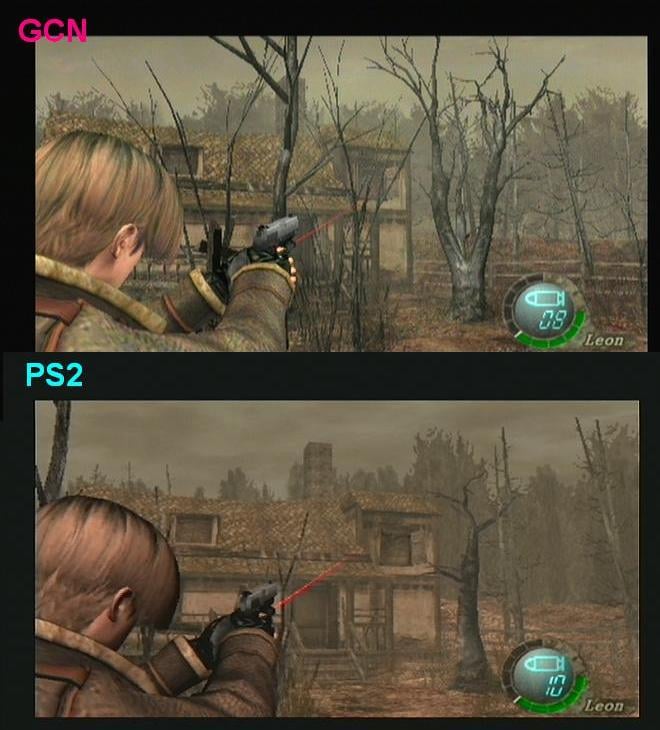 Пс 2 графика. Resident Evil 4 ps2 vs GAMECUBE. Resident Evil 2 (ps4). Resident Evil ps2 vs GAMECUBE. Resident Evil 4 ps2 Европа.