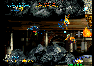 698810-prehistoric-isle-2-arcade-screenshot-underground-fight.png